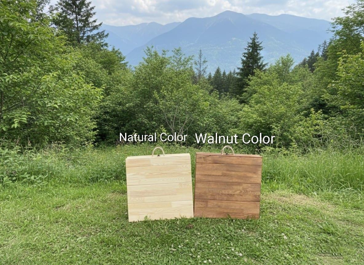 Handmade Pine Wood Foldable Picnic Table, Boho Wedding Decor, Seats 8-12