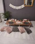Handmade Pine Wood Foldable Table (28x48inch H13), Boho Picnic Party Decor
