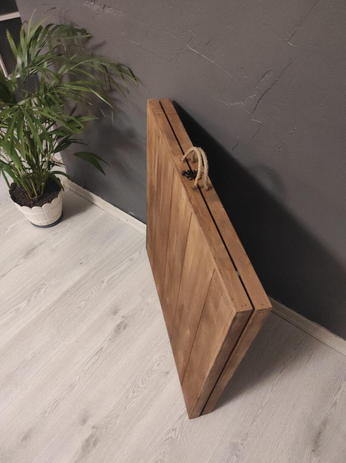 Handmade Pine Wood Foldable Table (28x48inch H13), Boho Picnic Party Decor