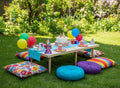 Handmade Pine Wood Foldable Table, Boho Picnic Camp Decor (22x44 H13inch)