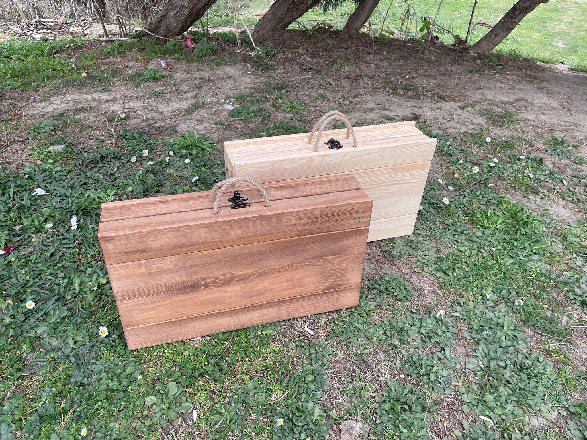 Handmade wood table, coffe table, Picnic table, Small dinner table, camp table, boho wood table, activity table, wedding decor table