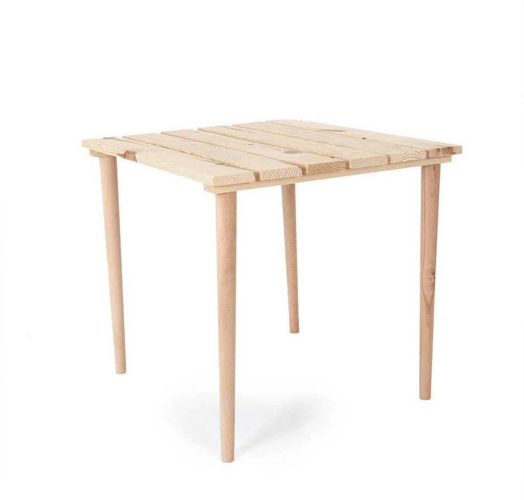 Handmade Pine Wood Foldable Table, Boho Picnic Camp Decor (24x24inch H19inch)