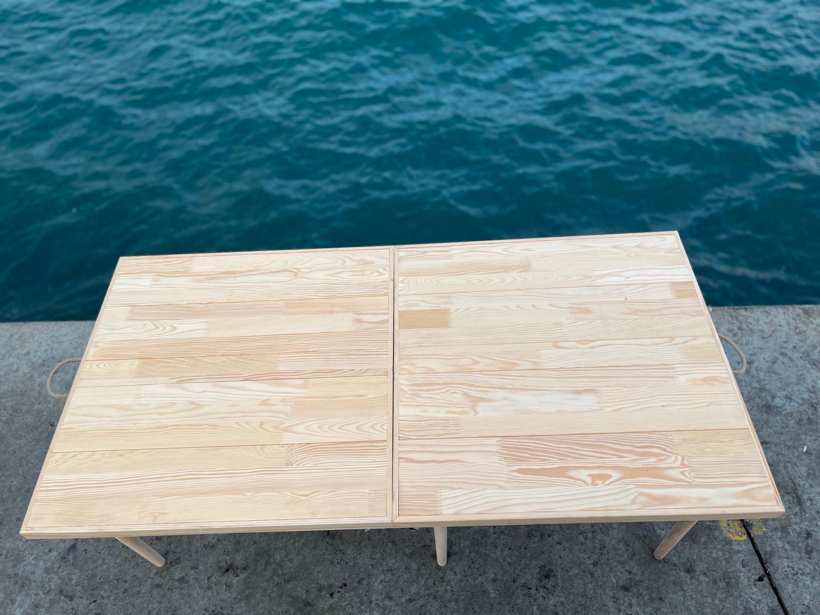 Handmade Boho Table,Camp table, Party Decor table,Foldable Picnic Table, Boho Wedding Decor,Balcony table, Los big wood table, Portable tabl