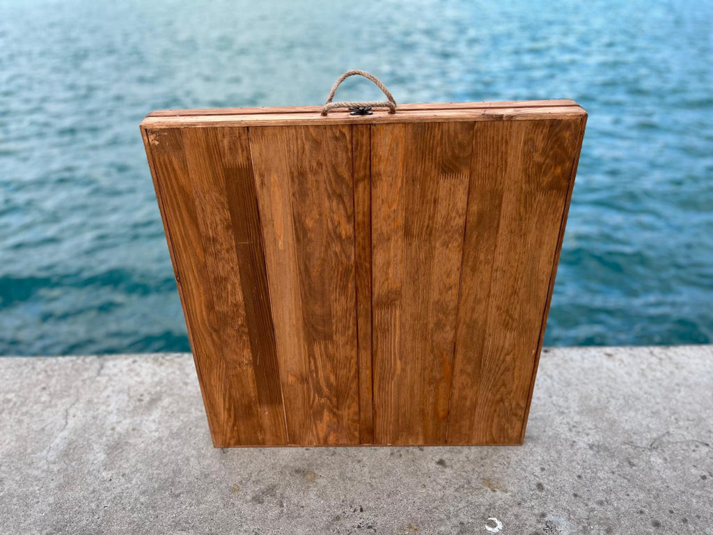 Handmade Pine Wood Picnic Table, Boho Outdoor Furniture, Foldable Design (28x80 inch)