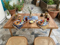Handmade Pine Wood Foldable Table, Boho Picnic Camp Decor (22x44 H13inch)