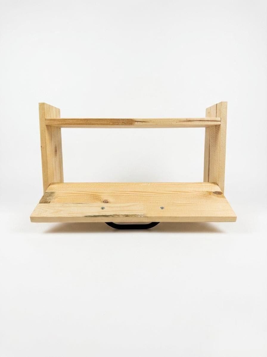 Handmade Wooden Wall Shelf, Spice Rack, Rustic Style Hanging Shelf, Solid Wood Wall Shelf for Kitchen