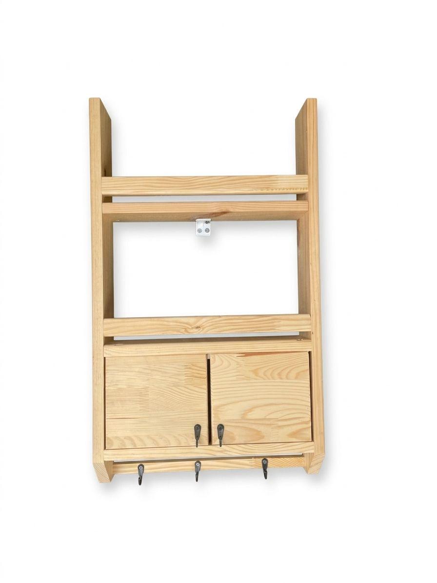 Handmade Wooden Wall Shelf, Spice Rack, Rustic Style Hanging Shelf, Solid Wood Wall Shelf for Kitchen