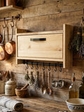 Handmade Wooden Wall Shelf, Spice Rack, Rustic Style Hanging Shelf, Solid Wood Wall Shelf for Kitchen