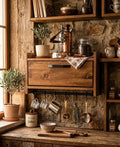 Handmade Wooden Wall Shelf, Spice Rack, Rustic Style Hanging Shelf, Solid Wood Wall Shelf for Kitchen
