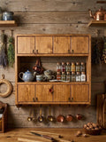Handmade Wooden Wall Shelf, Spice Rack, Rustic Style Hanging Shelf, Solid Wood Wall Shelf for Kitchen