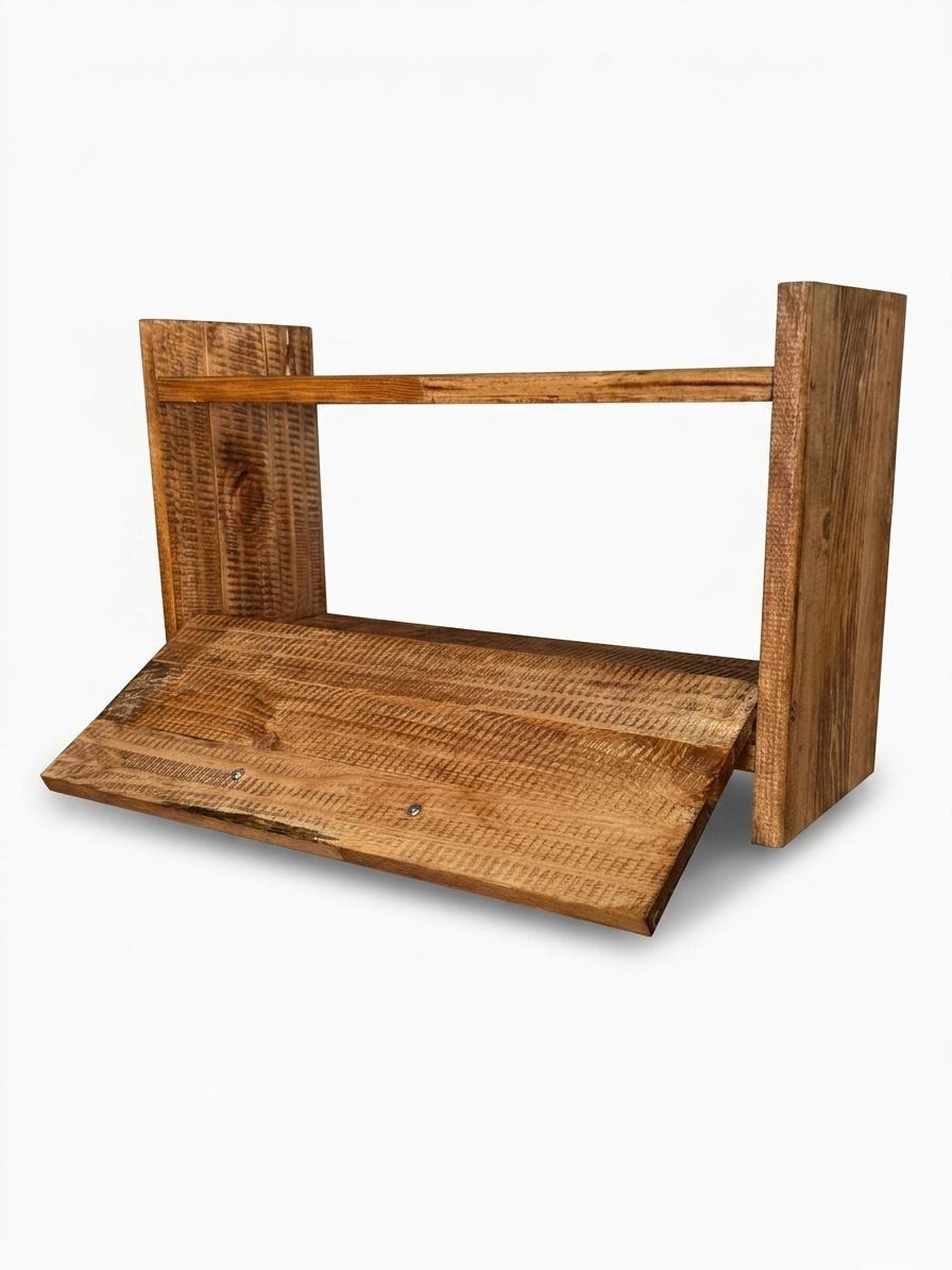 Handmade Wooden Wall Shelf, Spice Rack, Rustic Style Hanging Shelf, Solid Wood Wall Shelf for Kitchen