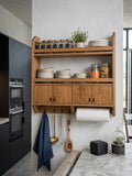 Handmade Wooden Wall Shelf, Spice Rack, Rustic Style Hanging Shelf, Solid Wood Wall Shelf for Kitchen